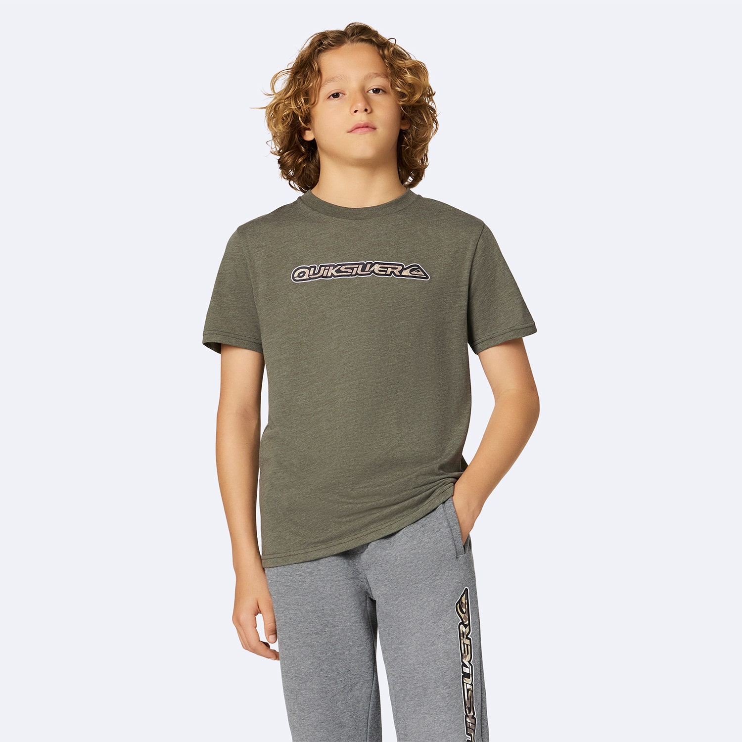Quiksilver Big Kid Boys Crew Neck Short Sleeve Regular Fit Graphic T-Shirt