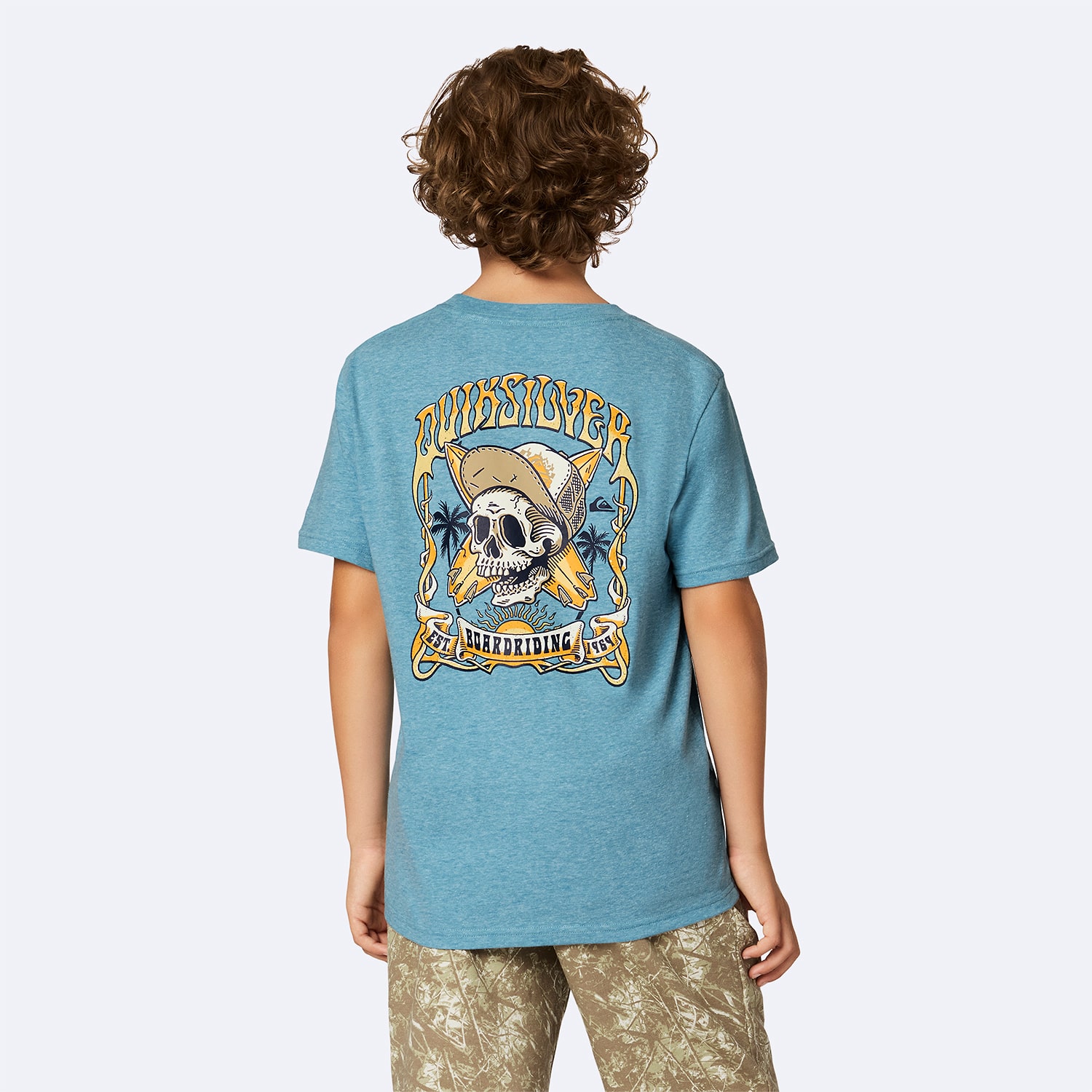 Quiksilver Big Kid Boys Crew Neck Short Sleeve Regular Fit Graphic T-Shirt