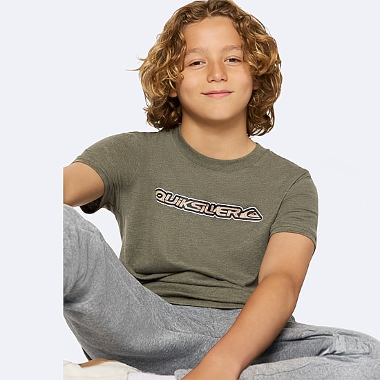 Quiksilver Big Kid Boys Crew Neck Short Sleeve Regular Fit Graphic T-Shirt