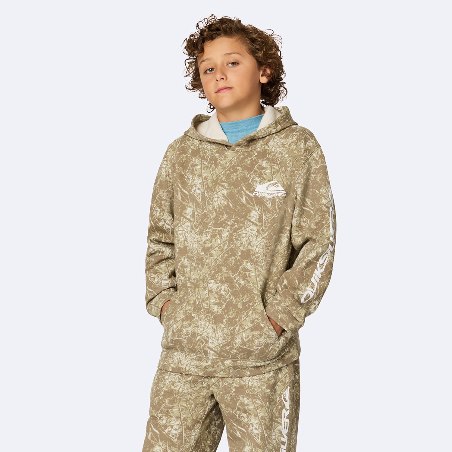 Quiksilver Big Kid Boys Long Sleeve Fleece Hoodie