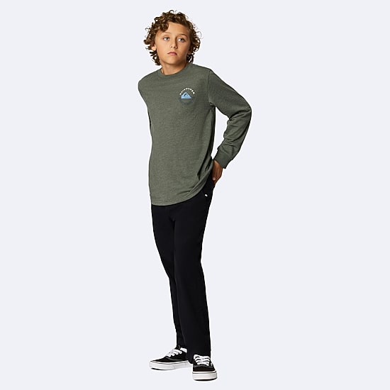 Quiksilver Big Kid Boys Crew Neck Long Sleeve Regular Fit Graphic T-Shirt