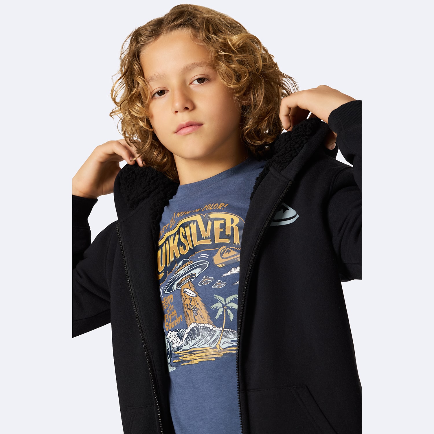Quiksilver Big Kid Boys Crew Neck Short Sleeve Regular Fit Graphic T-Shirt