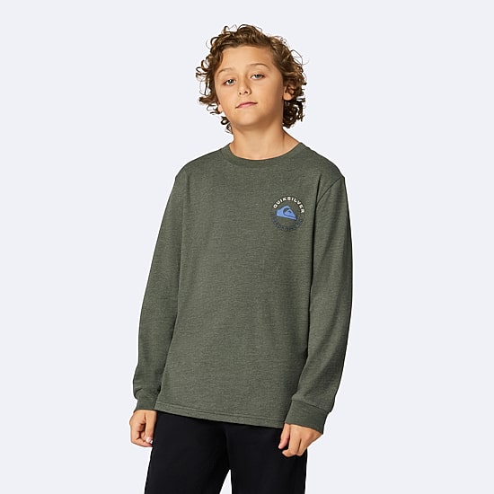 Quiksilver Big Kid Boys Crew Neck Long Sleeve Regular Fit Graphic T-Shirt