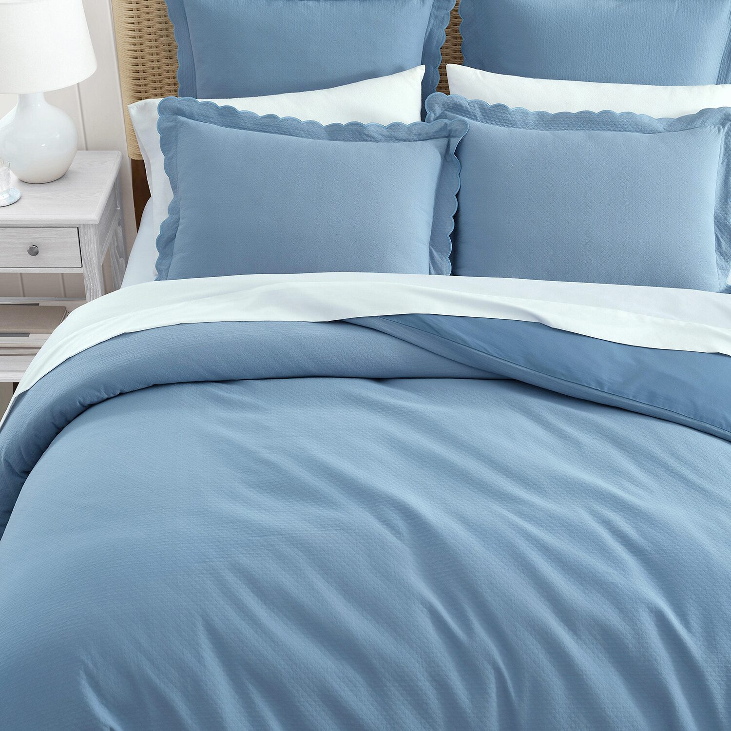Martha Stewart Signature Scallop 3-pc. Duvet Cover Set