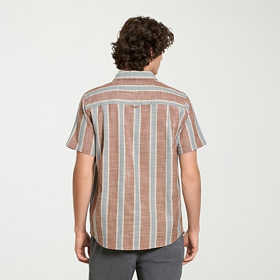 Hurley Mens Short Sleeve Regular Fit Button-Down Shirt