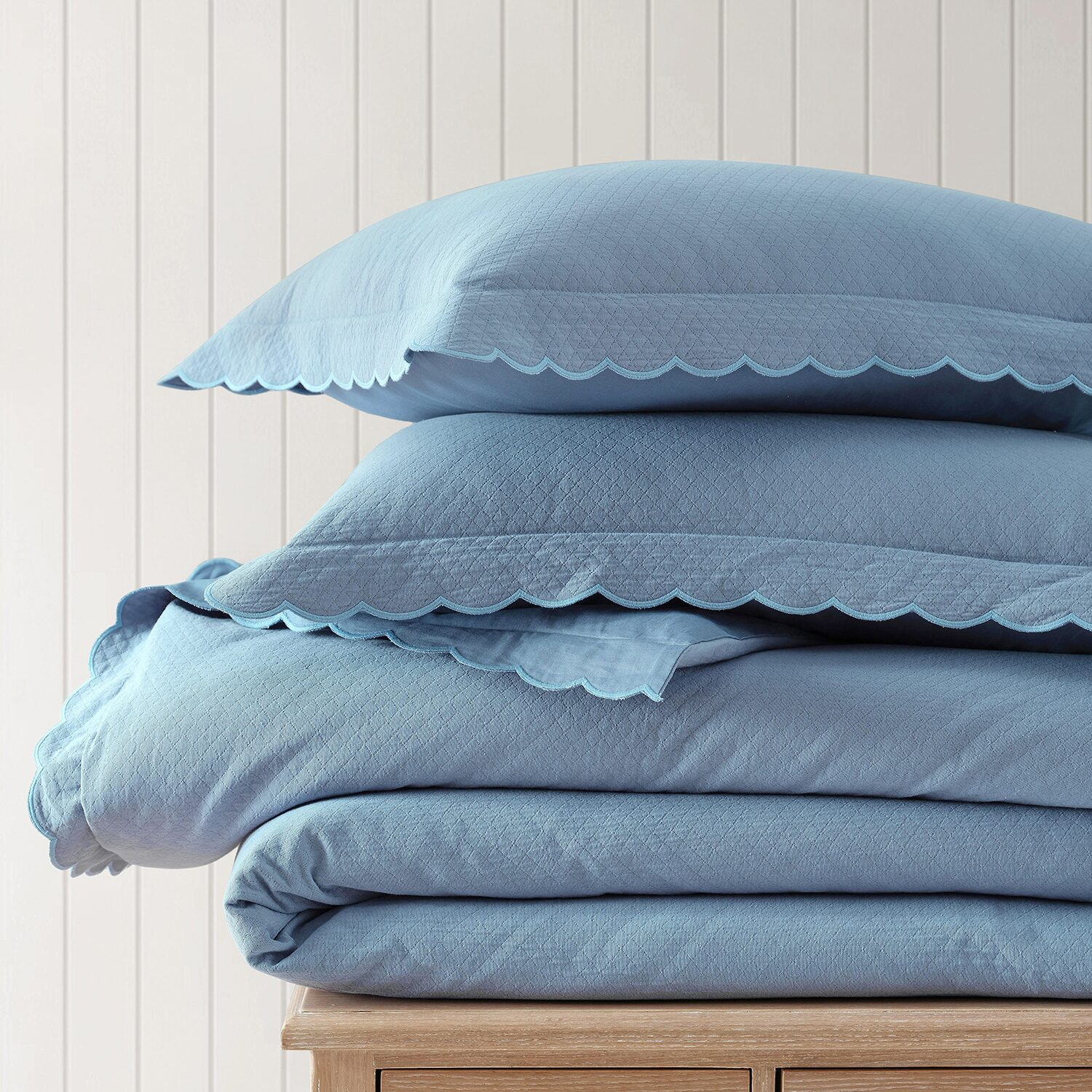 Martha Stewart Signature Scallop 3-pc. Duvet Cover Set