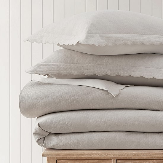 Martha Stewart Signature Scallop 3-pc. Duvet Cover Set