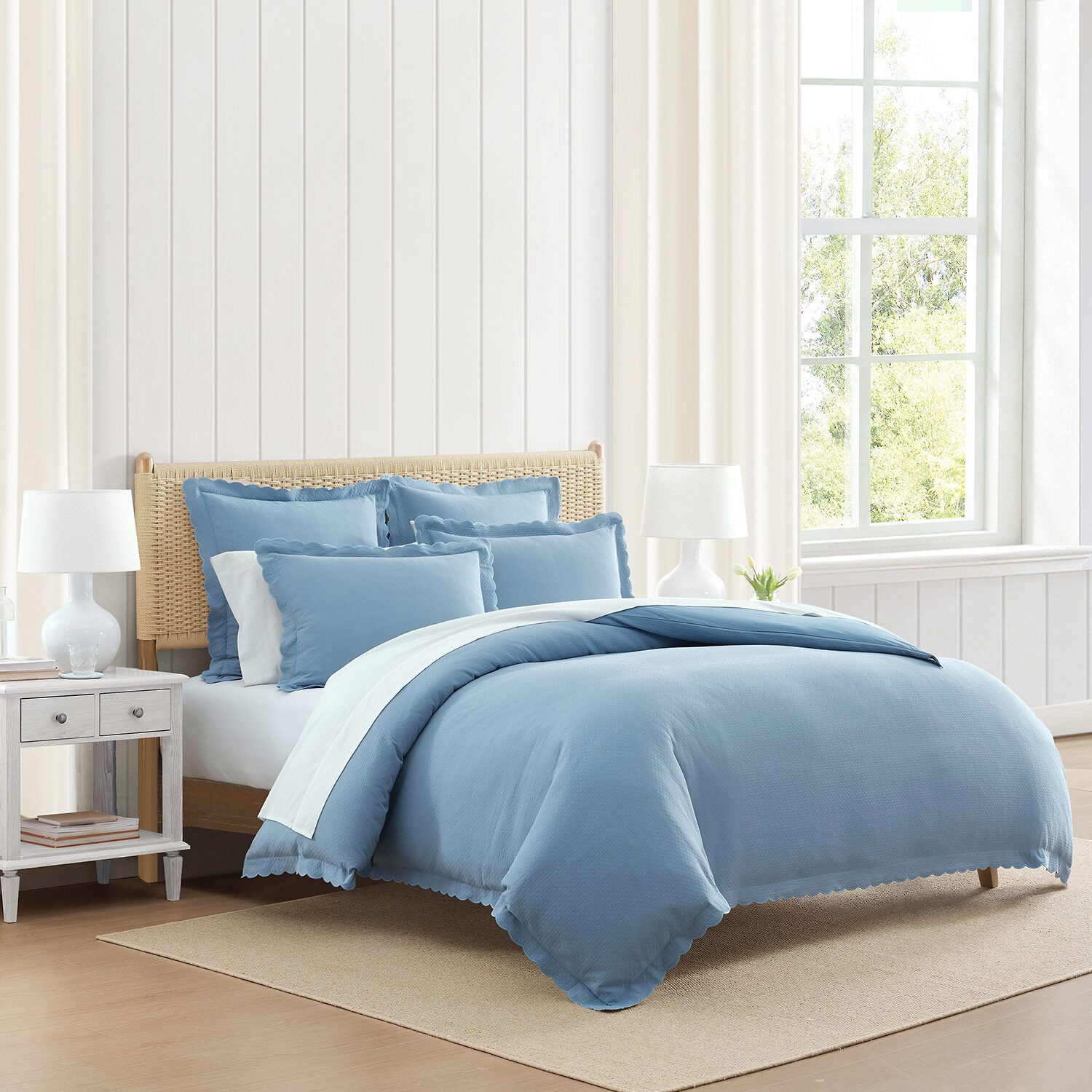 Martha Stewart Signature Scallop 3-pc. Duvet Cover Set