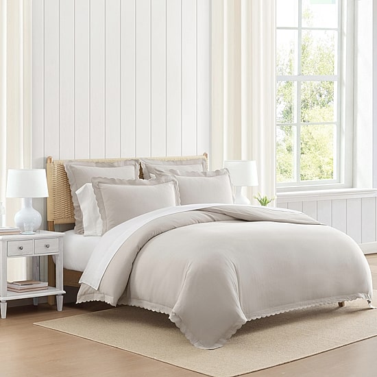 Martha Stewart Signature Scallop 3-pc. Duvet Cover Set