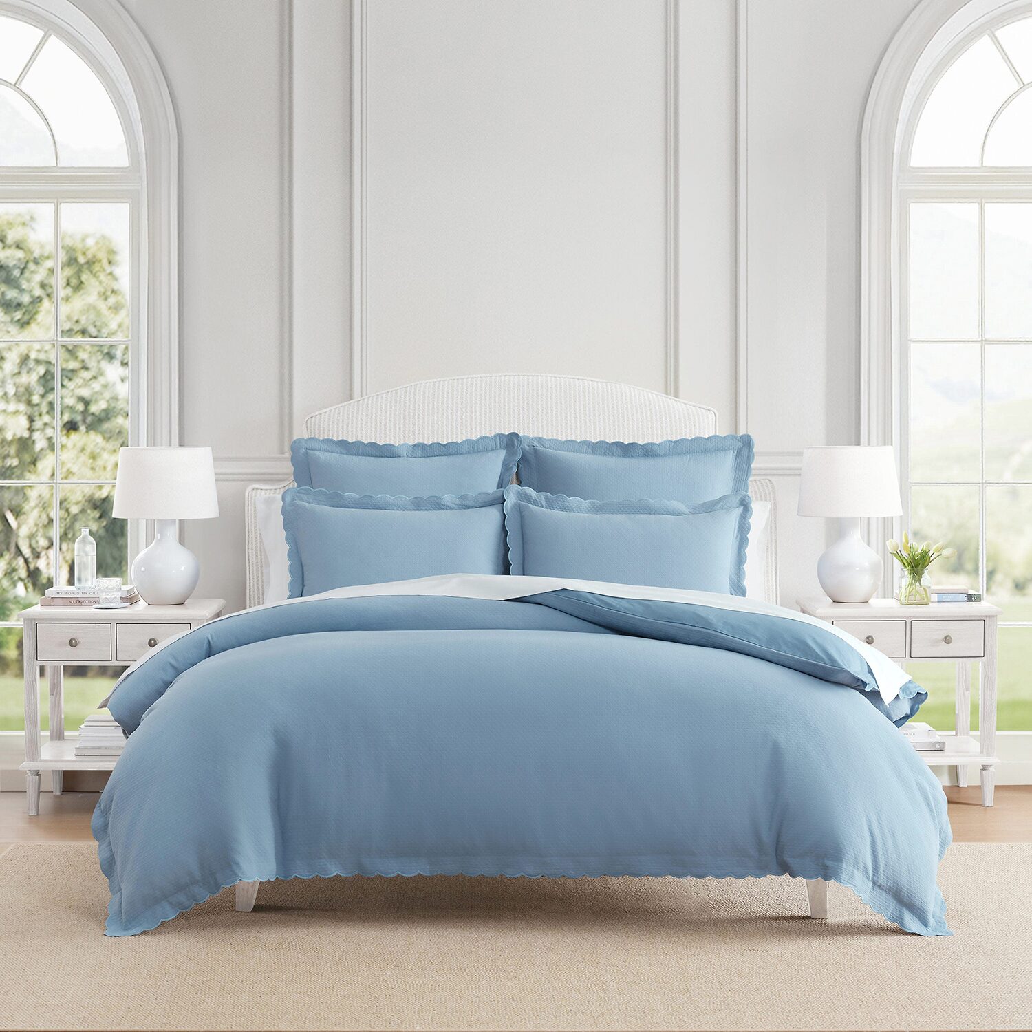 Martha Stewart Signature Scallop 3-pc. Duvet Cover Set