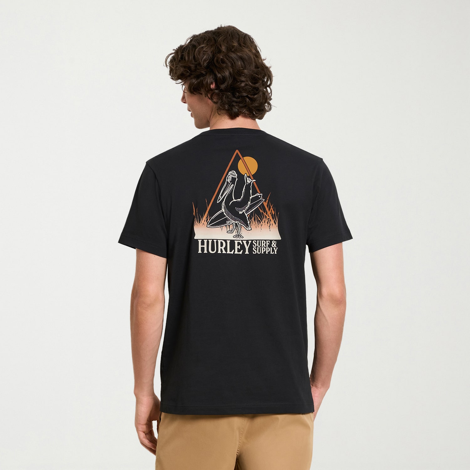 Hurley Mens Crew Neck Short Sleeve Regular Fit Graphic T-Shirt