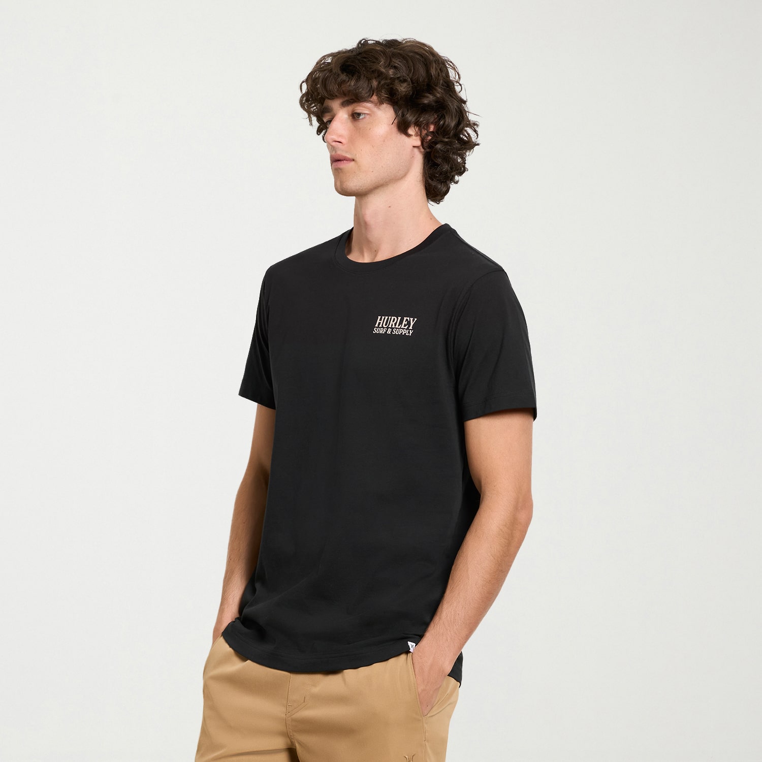 Hurley Mens Crew Neck Short Sleeve Regular Fit Graphic T-Shirt