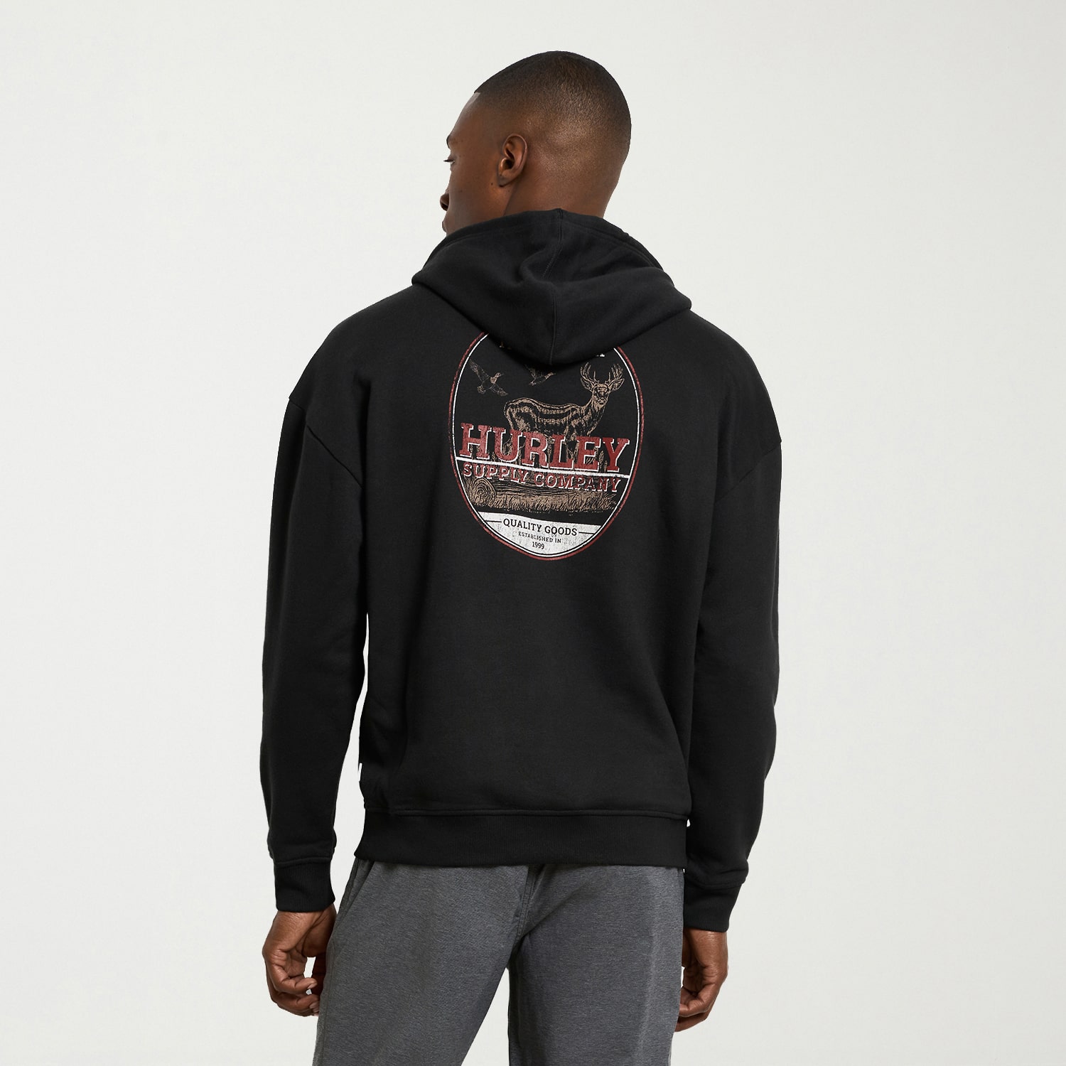Hurley Mens Long Sleeve Fleece Hoodie