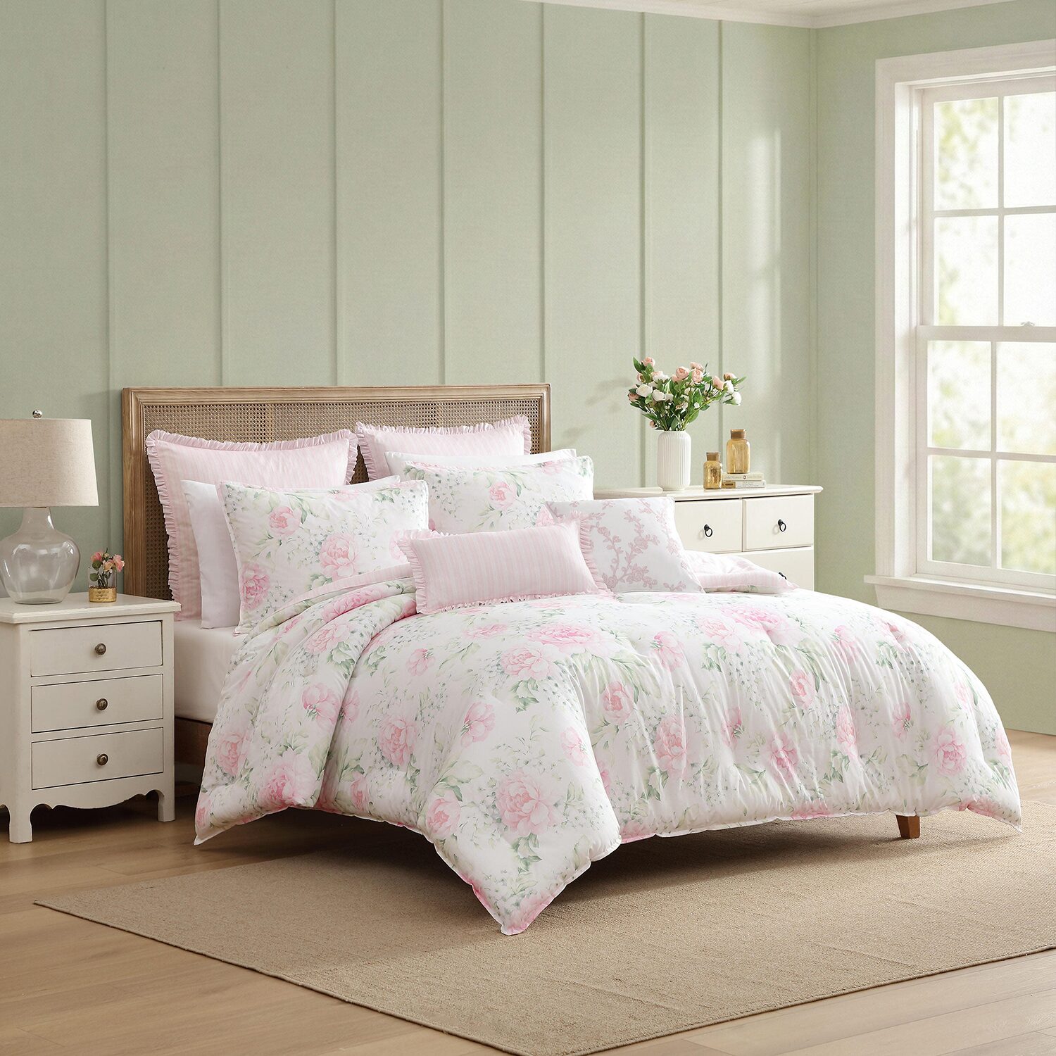 Laura Ashley Serenity Roses Comforter Set