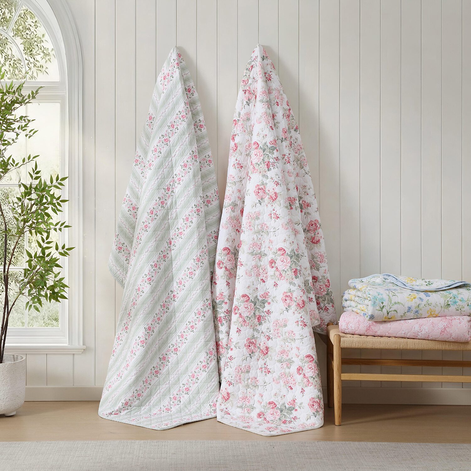 Laura Ashley Rosemoore Quilt Set
