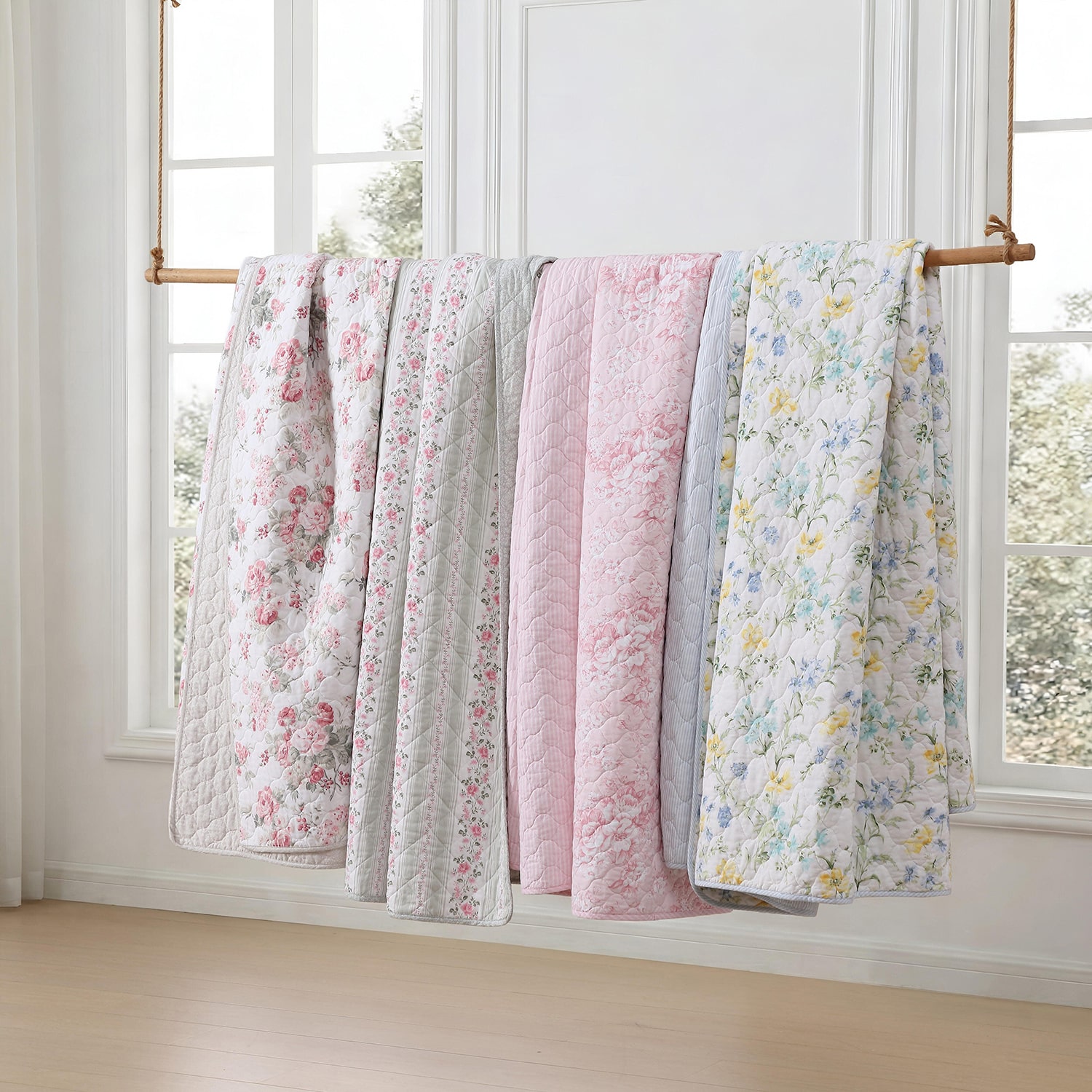 Laura Ashley Rosemoore Quilt Set
