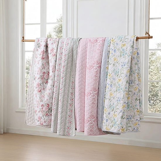 Laura Ashley Rosemoore Quilt Set