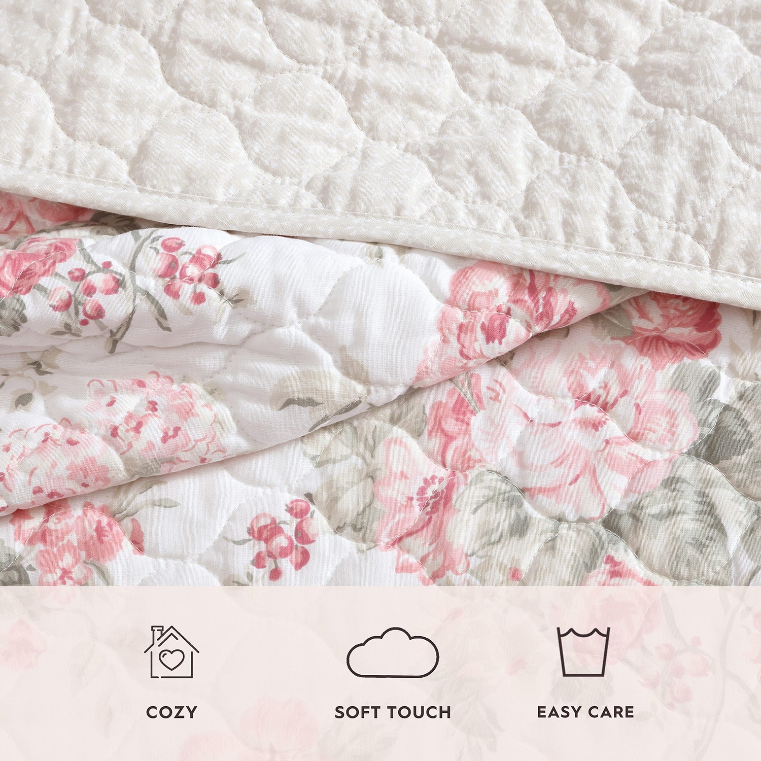 Laura Ashley Rosemoore Quilt Set