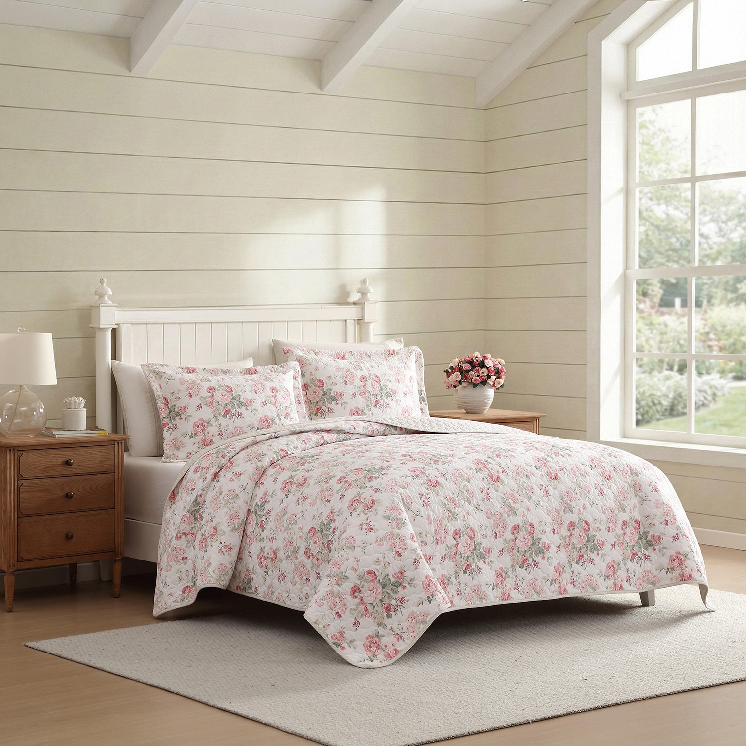 Laura Ashley Rosemoore Quilt Set