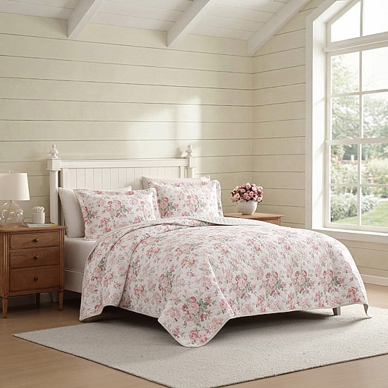 Laura Ashley Rosemoore Quilt Set
