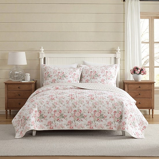 Laura Ashley Rosemoore Quilt Set