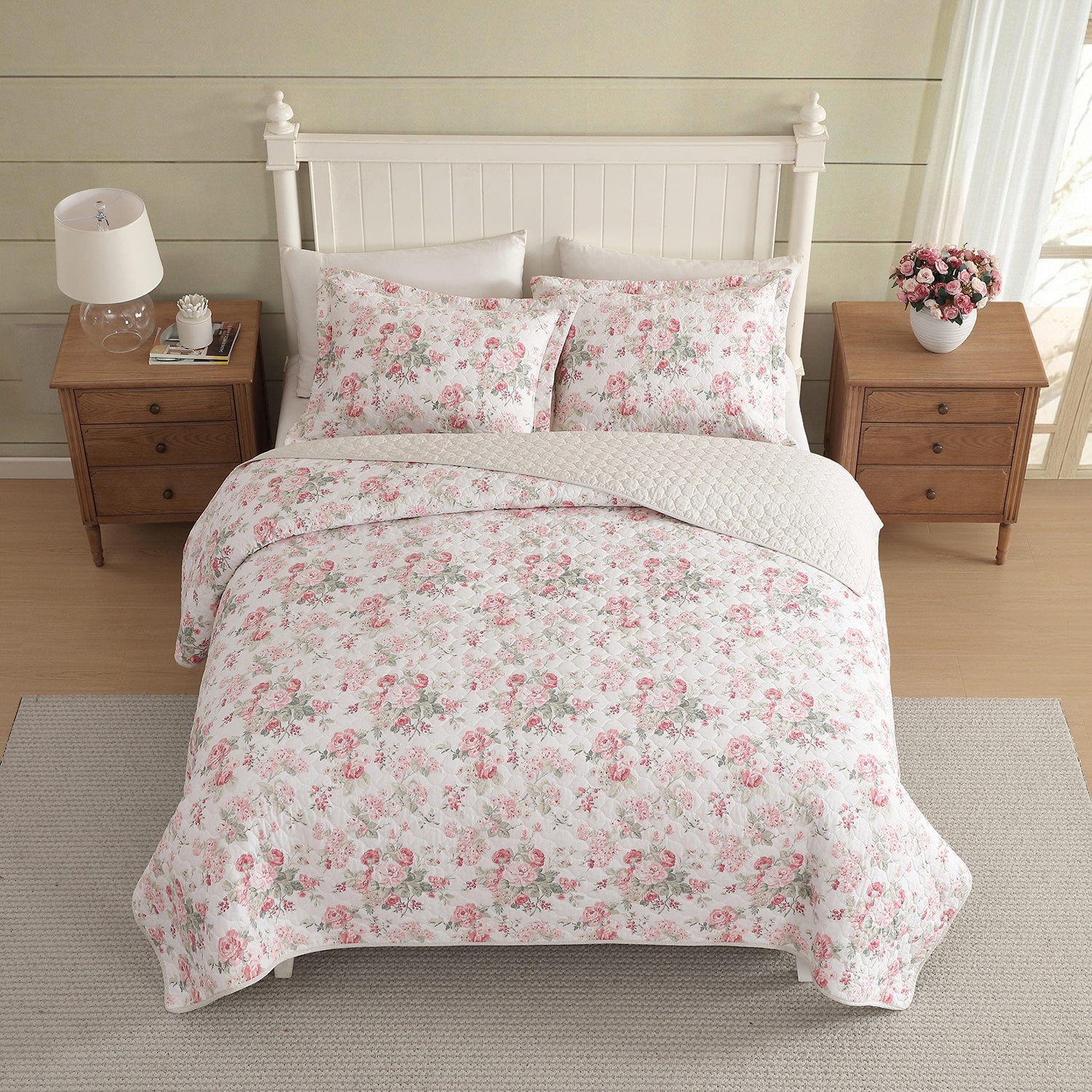 Laura Ashley Rosemoore Quilt Set