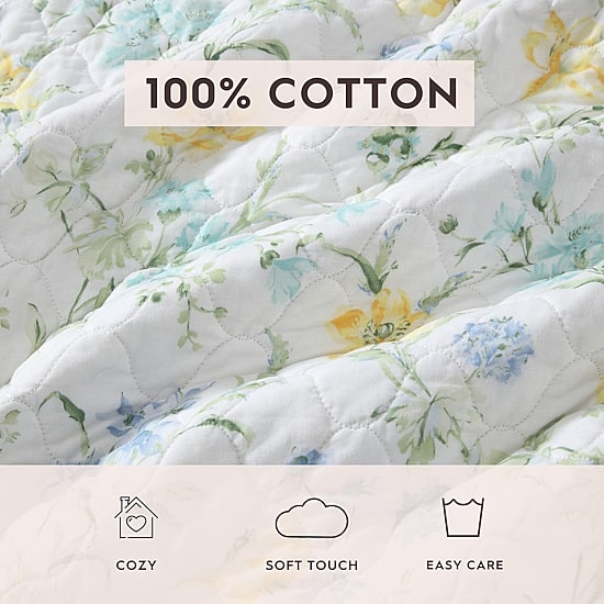 Laura Ashley Poppy Meadow Quilt Set