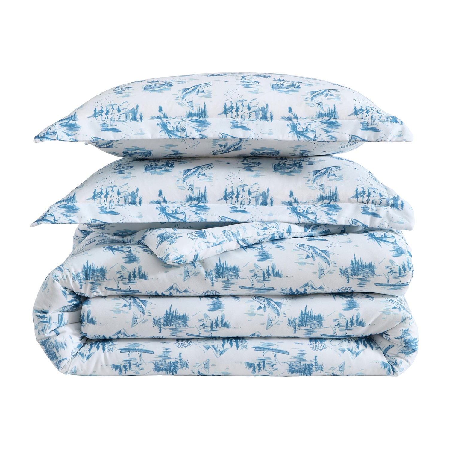 Eddie Bauer Fish Town Toile Comforter Set
