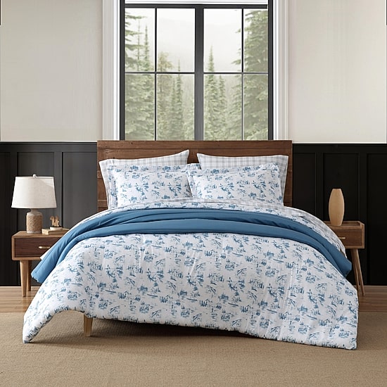 Eddie Bauer Fish Town Toile Comforter Set