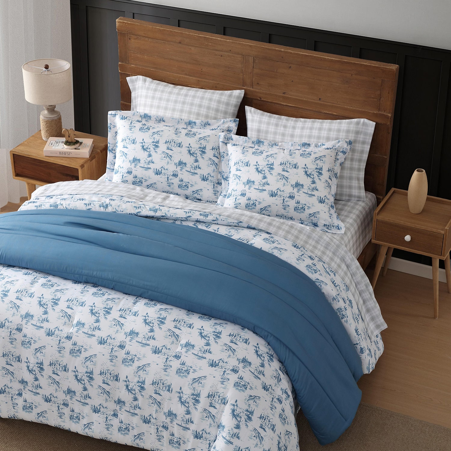 Eddie Bauer Fish Town Toile Comforter Set