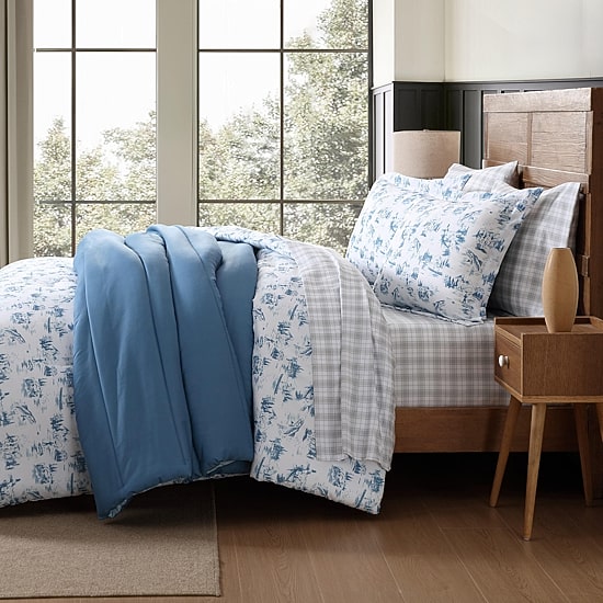Eddie Bauer Fish Town Toile Comforter Set