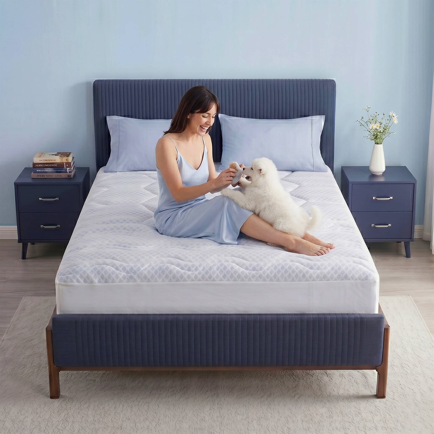 Madison Park 3-Zone Cooling Deep Pocket Mattress Pad