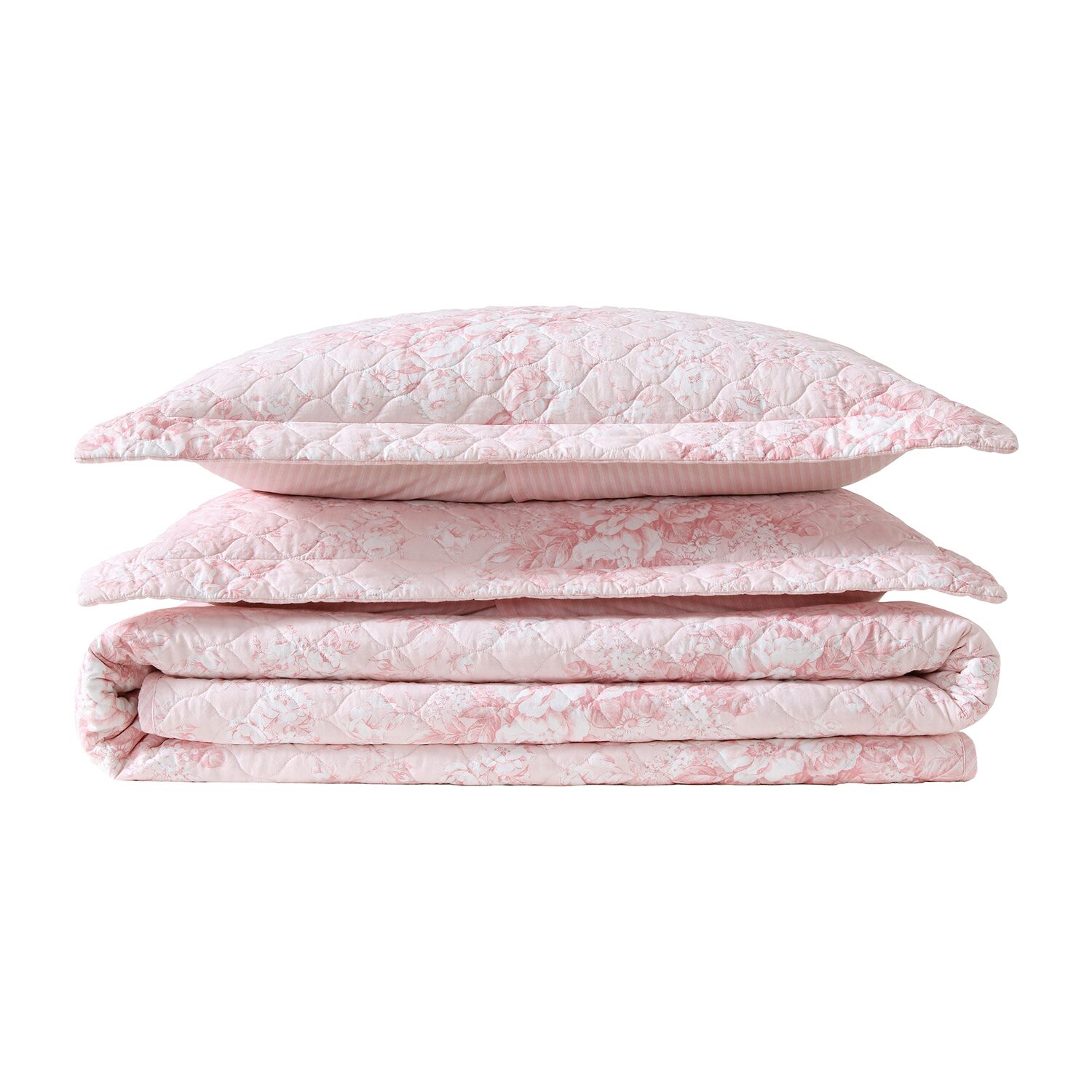 Laura Ashley Toile Delightful Quilt Set