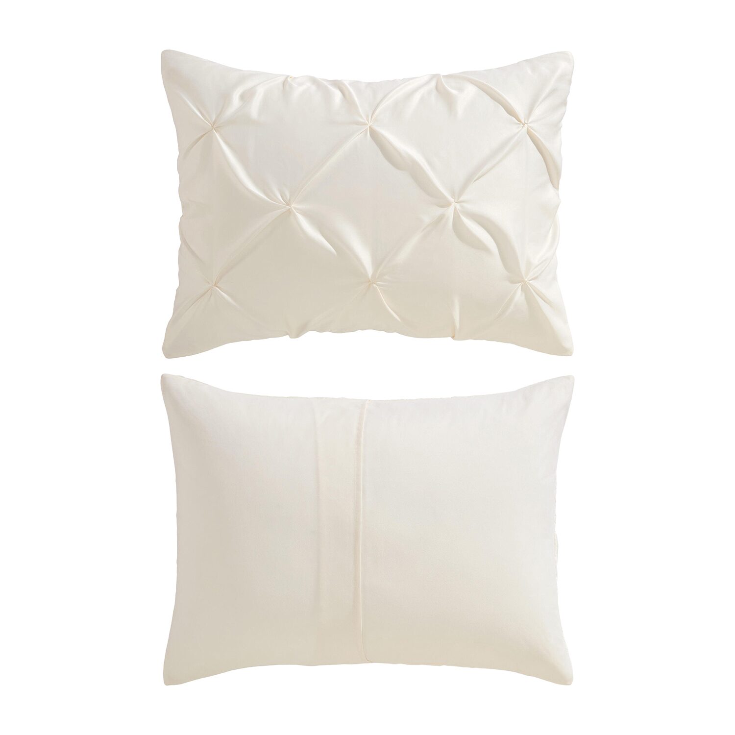 Laura Ashley Solid Satin Pintuck Comforter Set