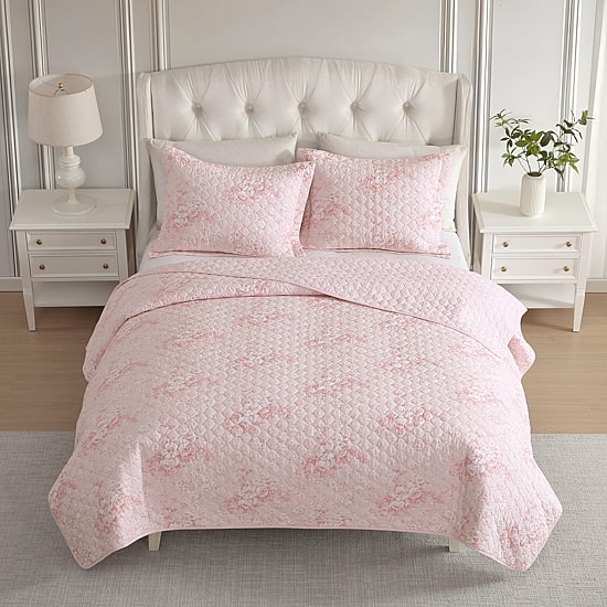 Laura Ashley Toile Delightful Quilt Set