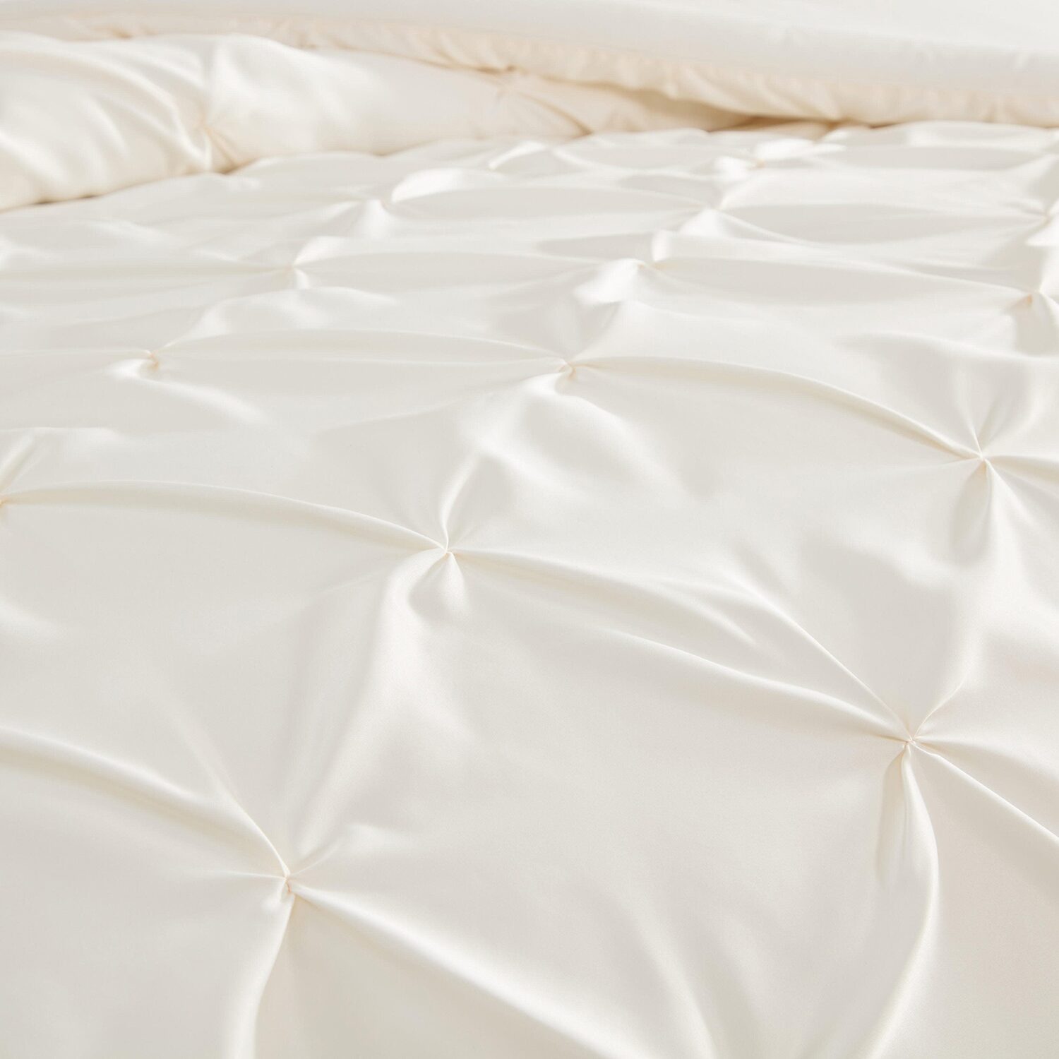 Laura Ashley Solid Satin Pintuck Comforter Set