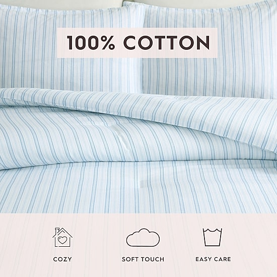 Laura Ashley Dilly Dally Stripe Comforter Set