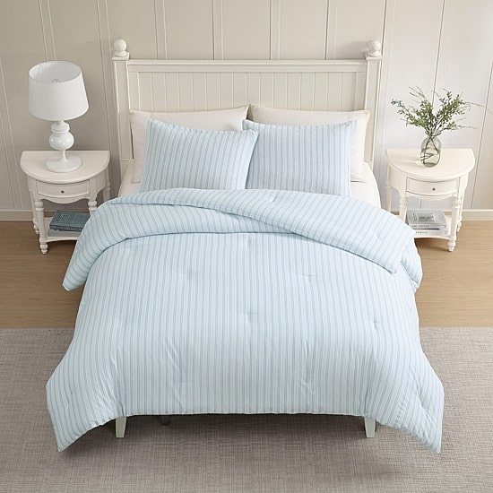Laura Ashley Dilly Dally Stripe Comforter Set