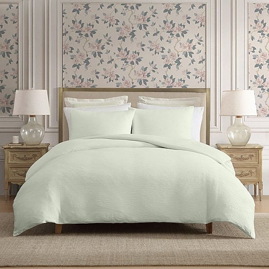 Laura Ashley Crinkle 3-pc. Duvet Cover Set