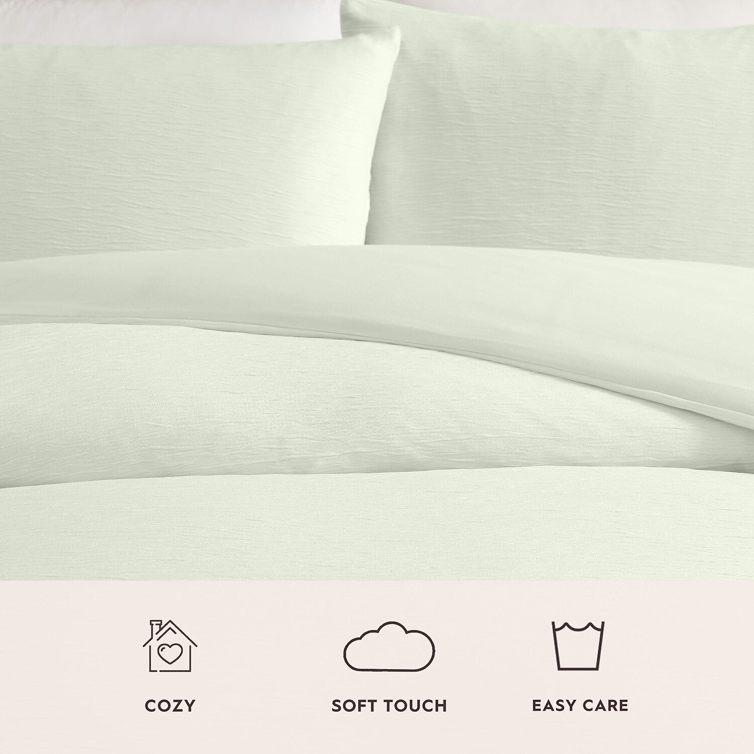 Laura Ashley Crinkle 3-pc. Duvet Cover Set