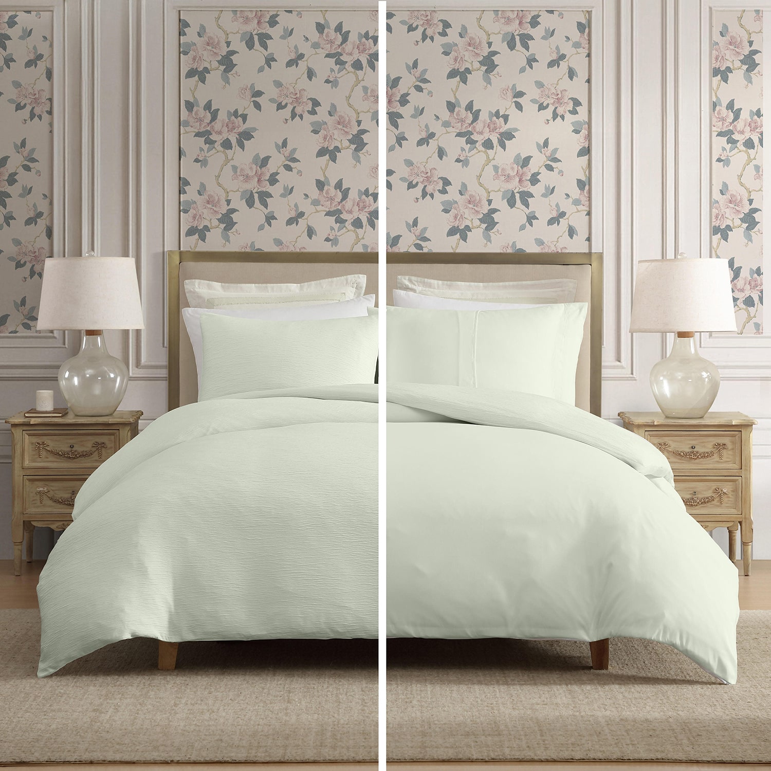 Laura Ashley Crinkle 3-pc. Duvet Cover Set