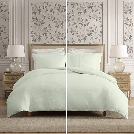 Laura Ashley Crinkle 3-pc. Duvet Cover Set