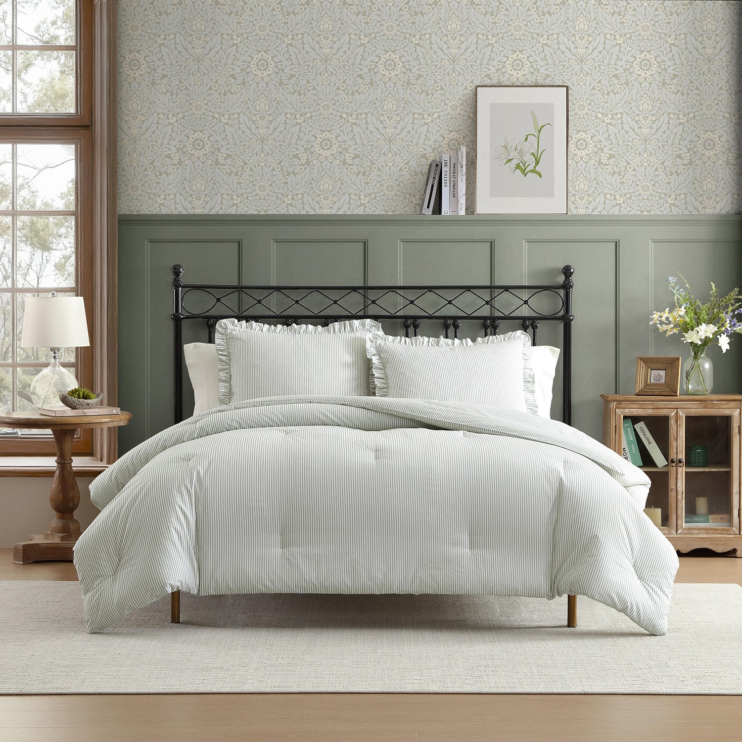 Laura Ashley Oxford Stripe Comforter Set