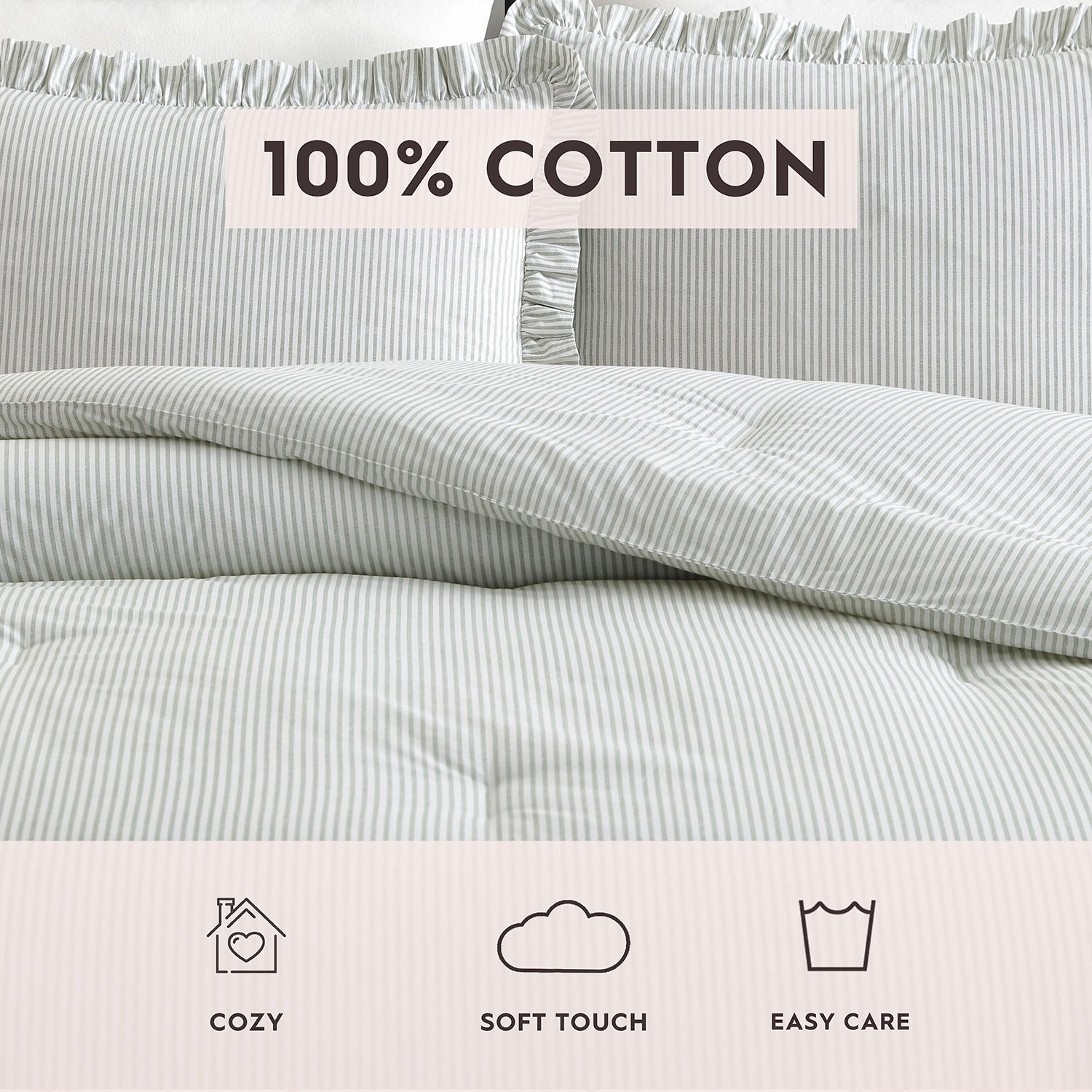 Laura Ashley Oxford Stripe Comforter Set