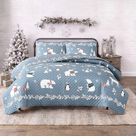 Avanti Arctic Friends Reversible Quilt Set