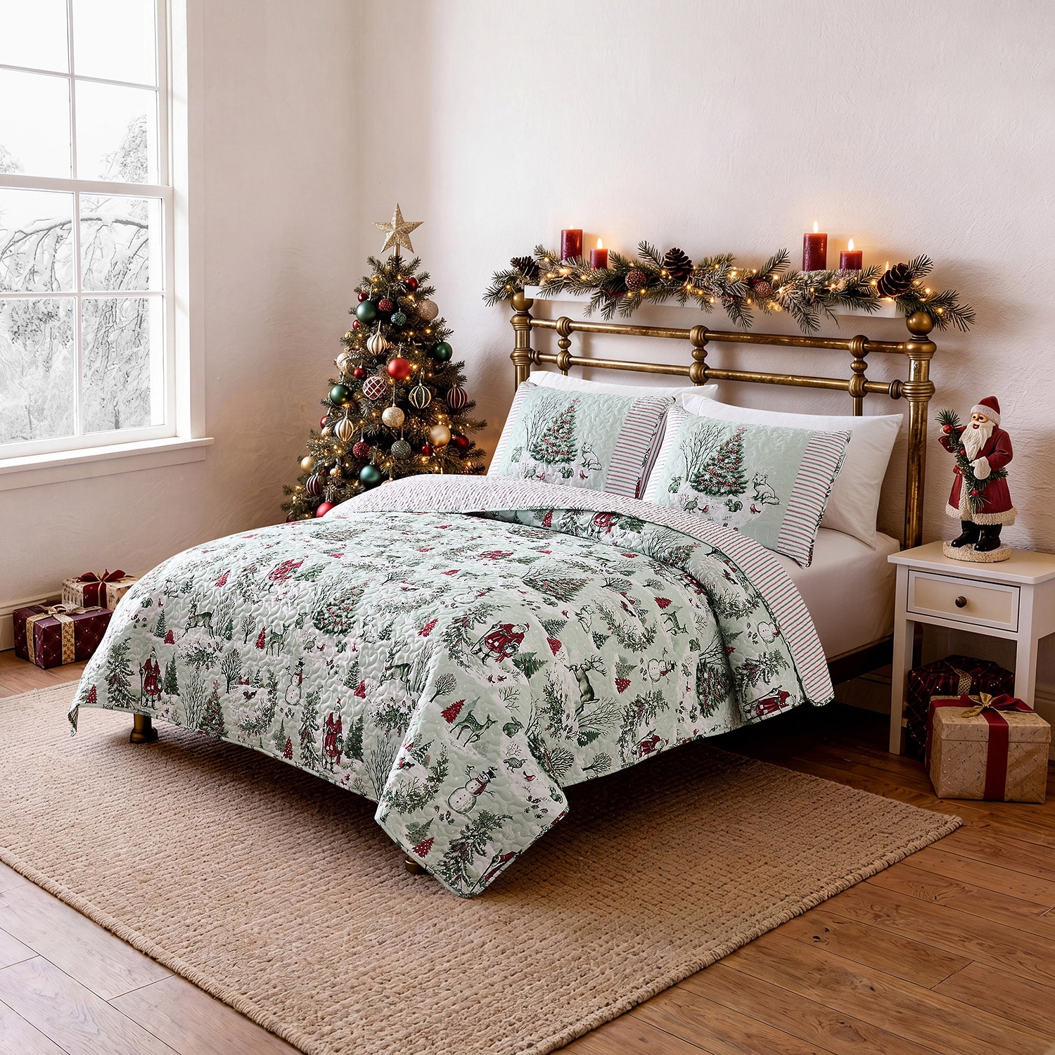 Avanti Yuletide Reversible Quilt Set