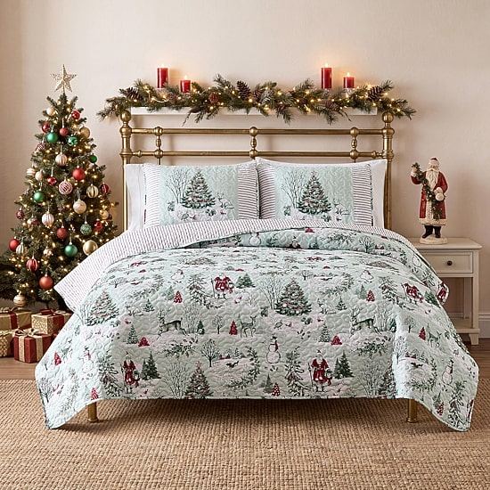 Avanti Yuletide Reversible Quilt Set