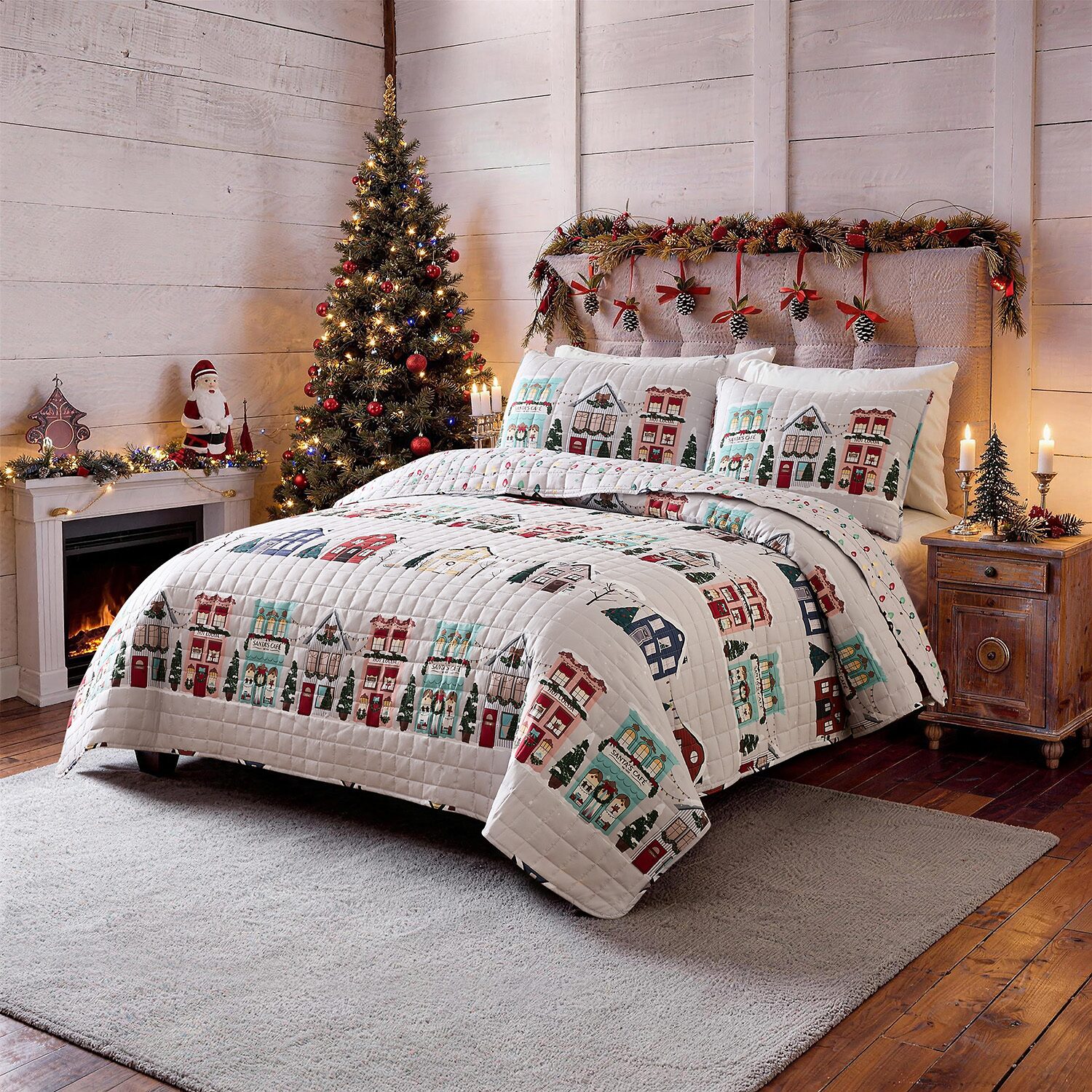 Avanti Winter Village Reversible Quilt Set