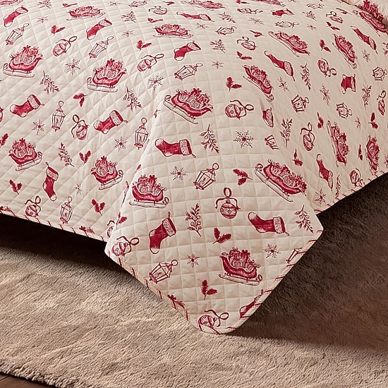 Avanti Vintage Toile Reversible Quilt Set