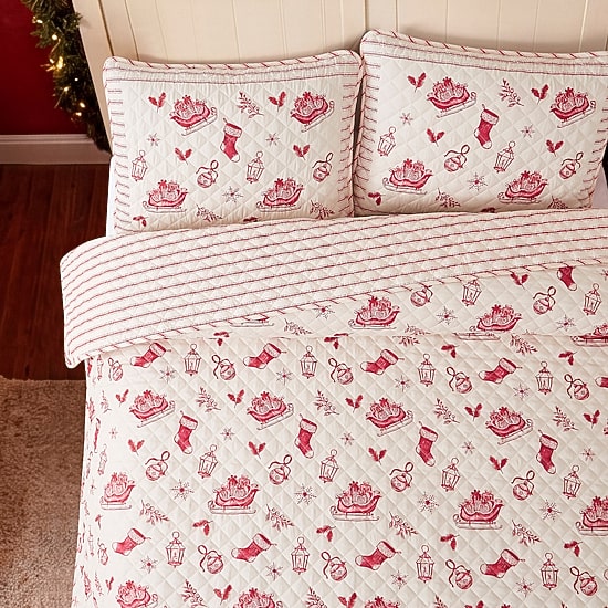 Avanti Vintage Toile Reversible Quilt Set